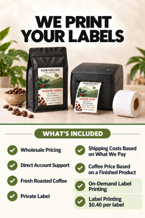 Coffee dropshipping wholesale benefits and label printing